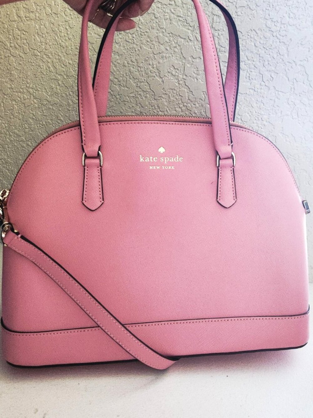 Euc Kate Spade NY Pink Leather Dome Shoulder Bag Purse